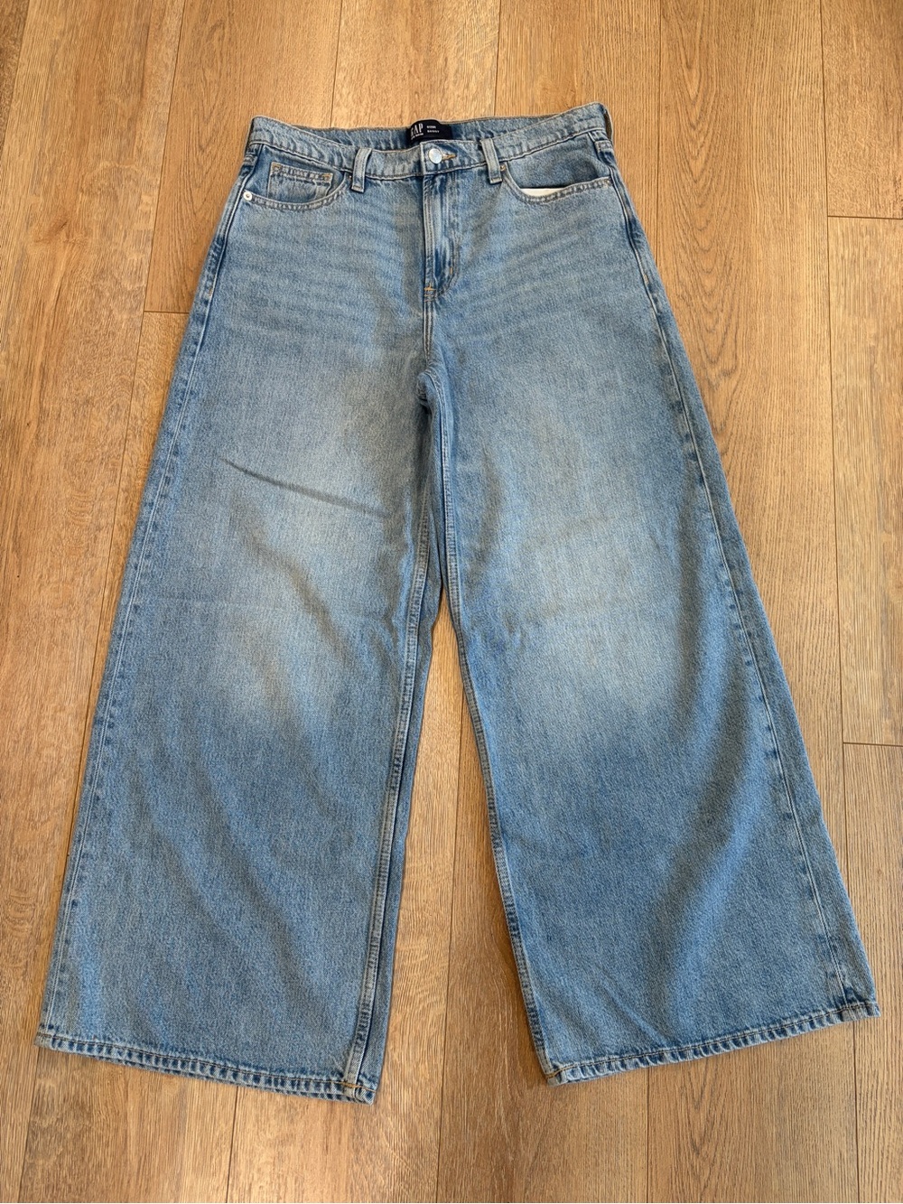 GAP Denim Baggy Jeans Women’s 8/29R High Rise Wide Leg Light Wash